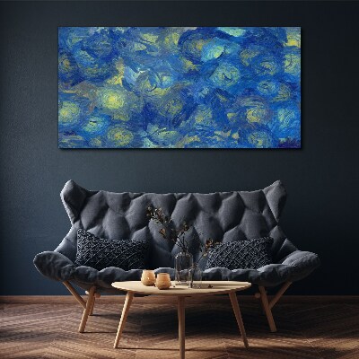 Night sky in shades of blue Canvas Wall art