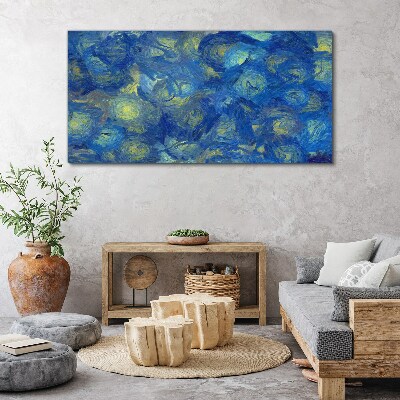 Night sky in shades of blue Canvas Wall art