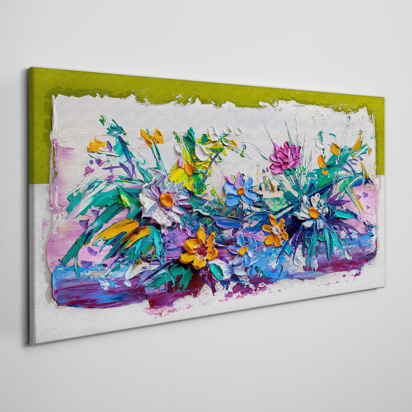 A floral arrangement in intense colours Canvas Wall art