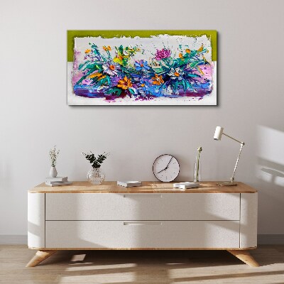 A floral arrangement in intense colours Canvas Wall art