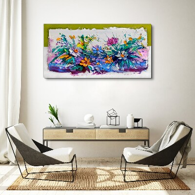 A floral arrangement in intense colours Canvas Wall art