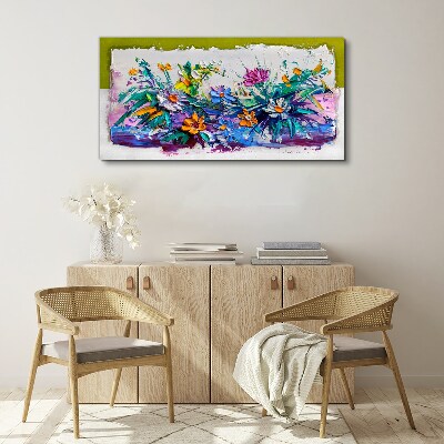 A floral arrangement in intense colours Canvas Wall art