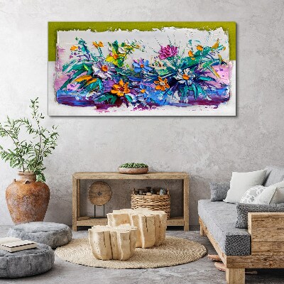 A floral arrangement in intense colours Canvas Wall art