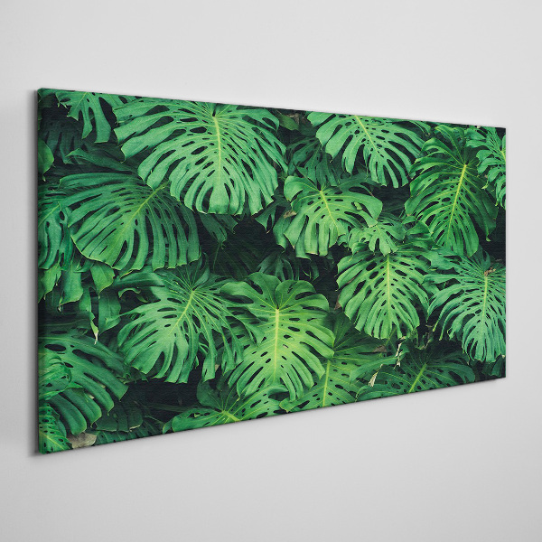 Tropical Leaf Mosaic Canvas Wall art