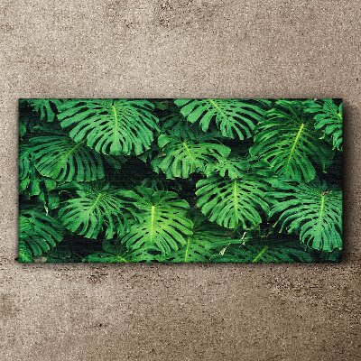 Tropical Leaf Mosaic Canvas Wall art