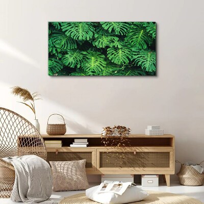 Tropical Leaf Mosaic Canvas Wall art