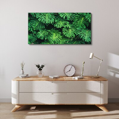 Tropical Leaf Mosaic Canvas Wall art