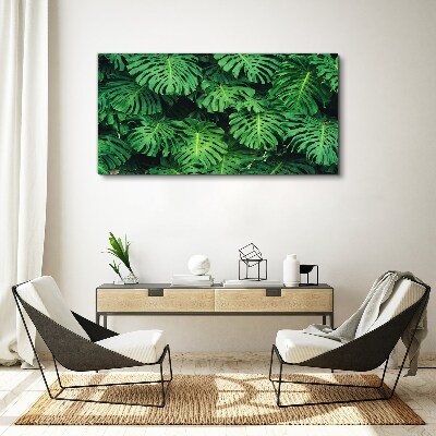 Tropical Leaf Mosaic Canvas Wall art