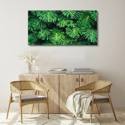 Tropical Leaf Mosaic Canvas Wall art