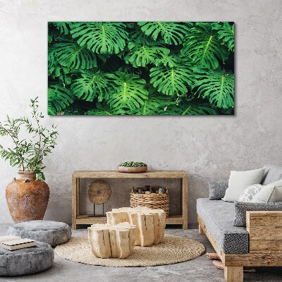 Tropical Leaf Mosaic Canvas Wall art