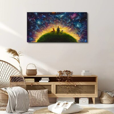 Space journey in the sunlight Canvas Wall art