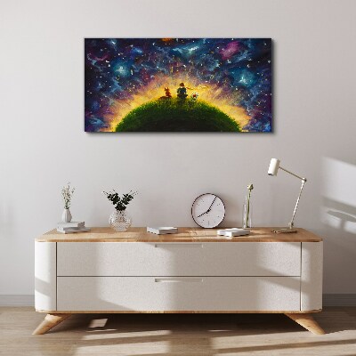 Space journey in the sunlight Canvas Wall art