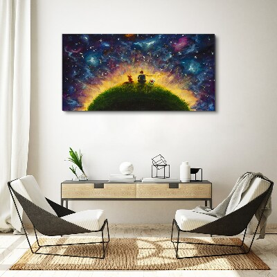 Space journey in the sunlight Canvas Wall art