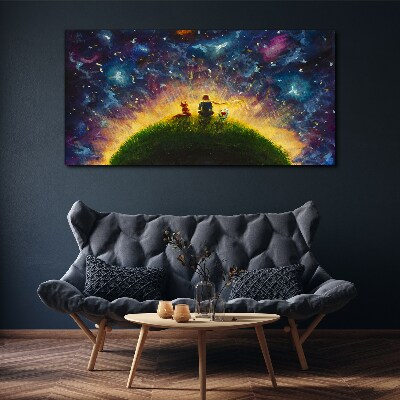 Space journey in the sunlight Canvas Wall art
