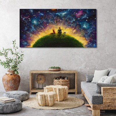Space journey in the sunlight Canvas Wall art