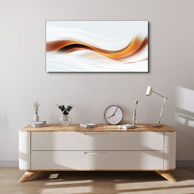 Waves of warm tones Canvas Wall art
