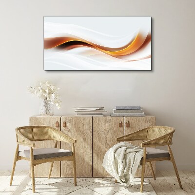 Waves of warm tones Canvas Wall art