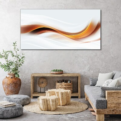 Waves of warm tones Canvas Wall art