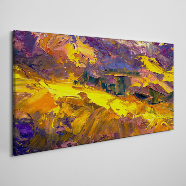 An expressive landscape in intense colors. Canvas Wall art