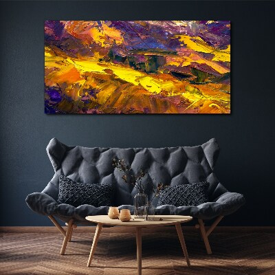 An expressive landscape in intense colors. Canvas Wall art