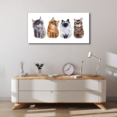 Cats in different shades Canvas Wall art