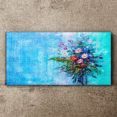 Abstract painting flowers Canvas Wall art