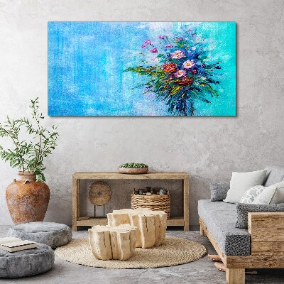 Abstract painting flowers Canvas Wall art