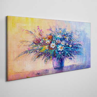 Abstract painting flowers Canvas Wall art