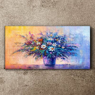 Abstract painting flowers Canvas Wall art