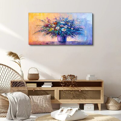 Abstract painting flowers Canvas Wall art