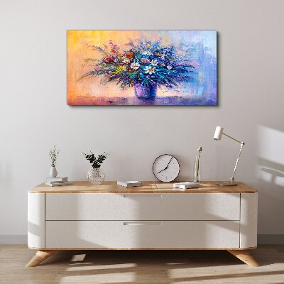 Abstract painting flowers Canvas Wall art