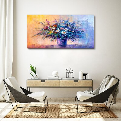 Abstract painting flowers Canvas Wall art