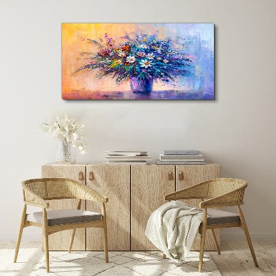 Abstract painting flowers Canvas Wall art