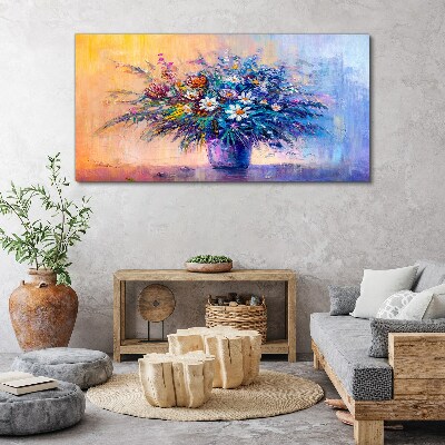 Abstract painting flowers Canvas Wall art