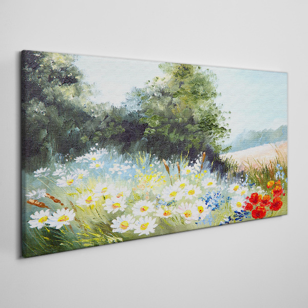 Summer meadows in full bloom Canvas Wall art