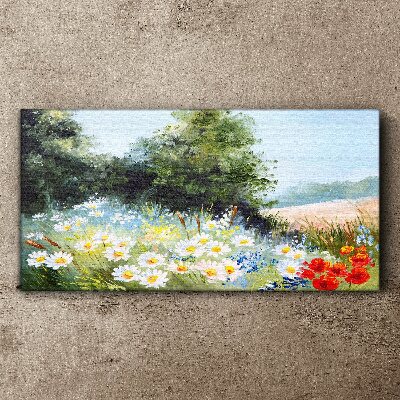 Summer meadows in full bloom Canvas Wall art