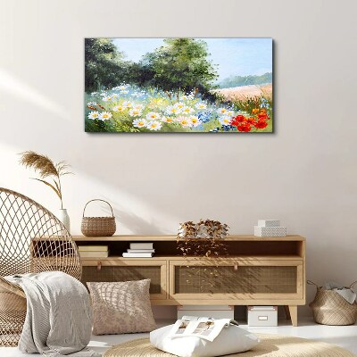 Summer meadows in full bloom Canvas Wall art
