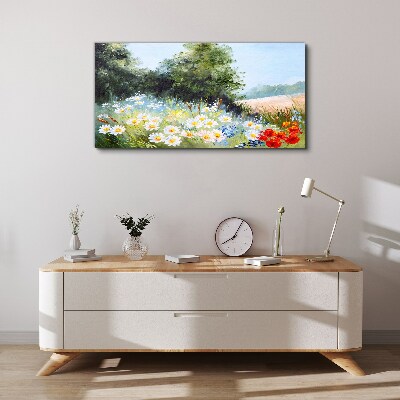 Summer meadows in full bloom Canvas Wall art