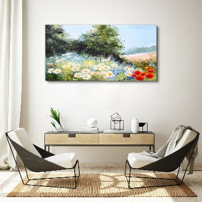 Summer meadows in full bloom Canvas Wall art