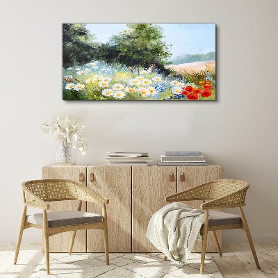 Summer meadows in full bloom Canvas Wall art
