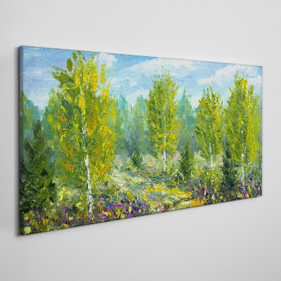 Painting forest Canvas Wall art