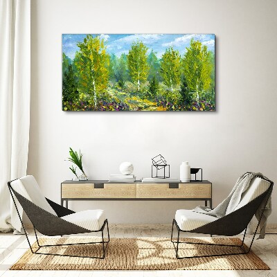 Painting forest Canvas Wall art