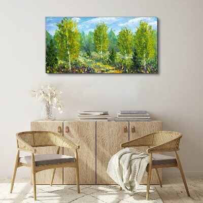 Painting forest Canvas Wall art