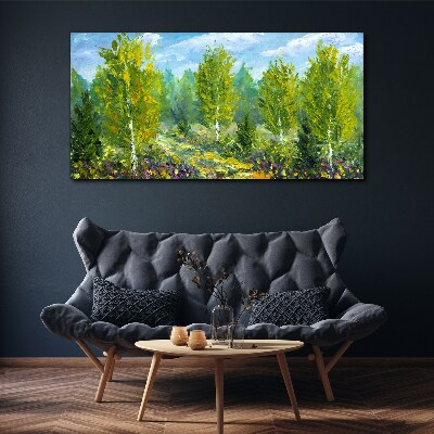 Painting forest Canvas Wall art