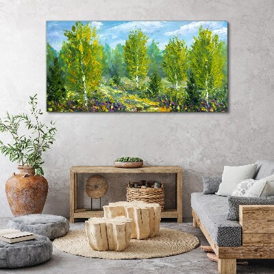 Painting forest Canvas Wall art