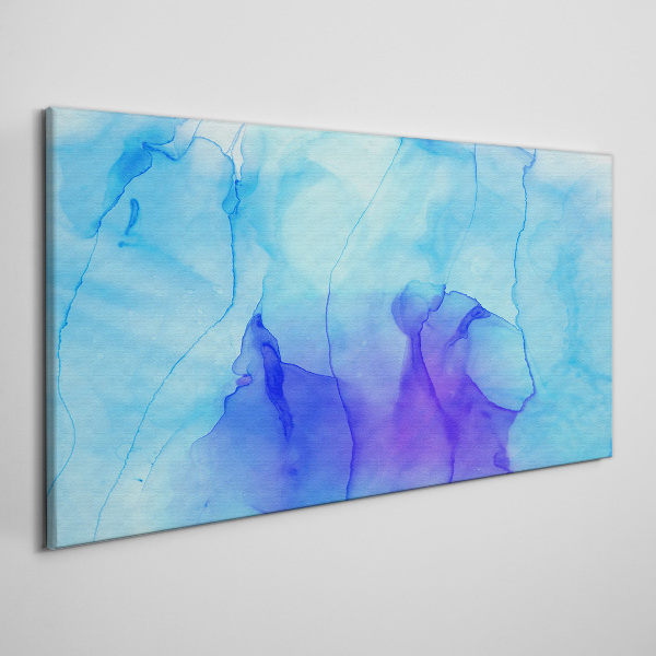 Waves of Blue and Violet Canvas Wall art
