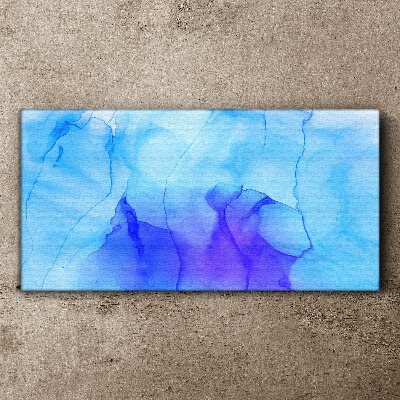 Waves of Blue and Violet Canvas Wall art