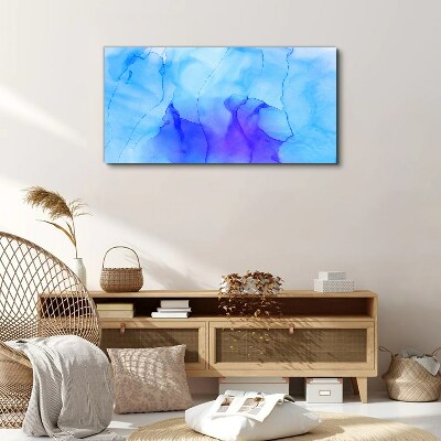 Waves of Blue and Violet Canvas Wall art