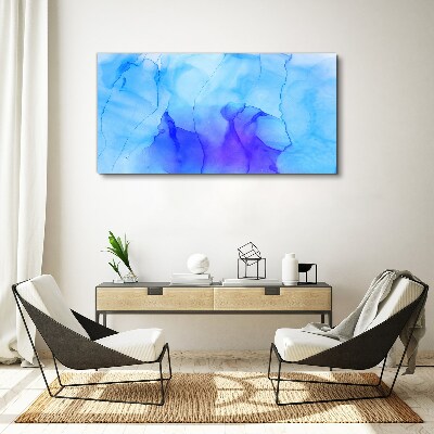 Waves of Blue and Violet Canvas Wall art