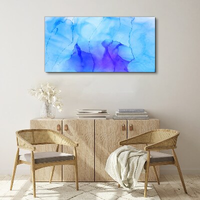 Waves of Blue and Violet Canvas Wall art
